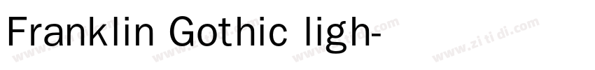 Franklin Gothic ligh字体转换